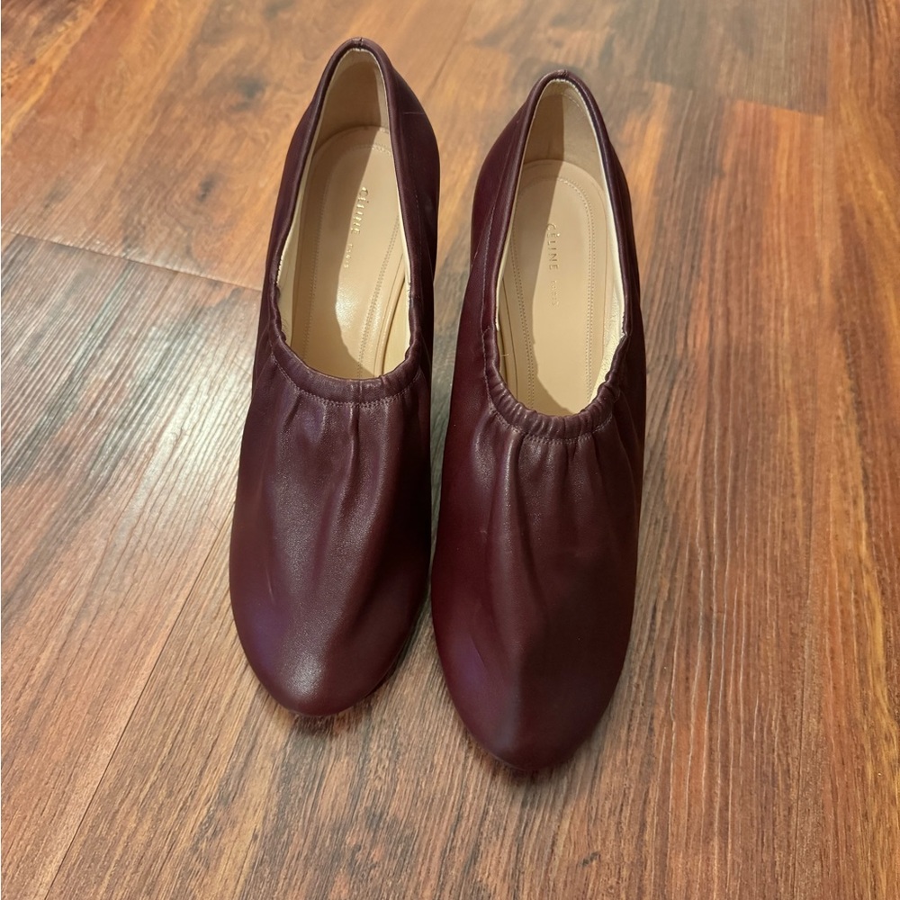 Celine authenticated SOFT BALLERINA LEATHER HEELS - Picture 6 of 6